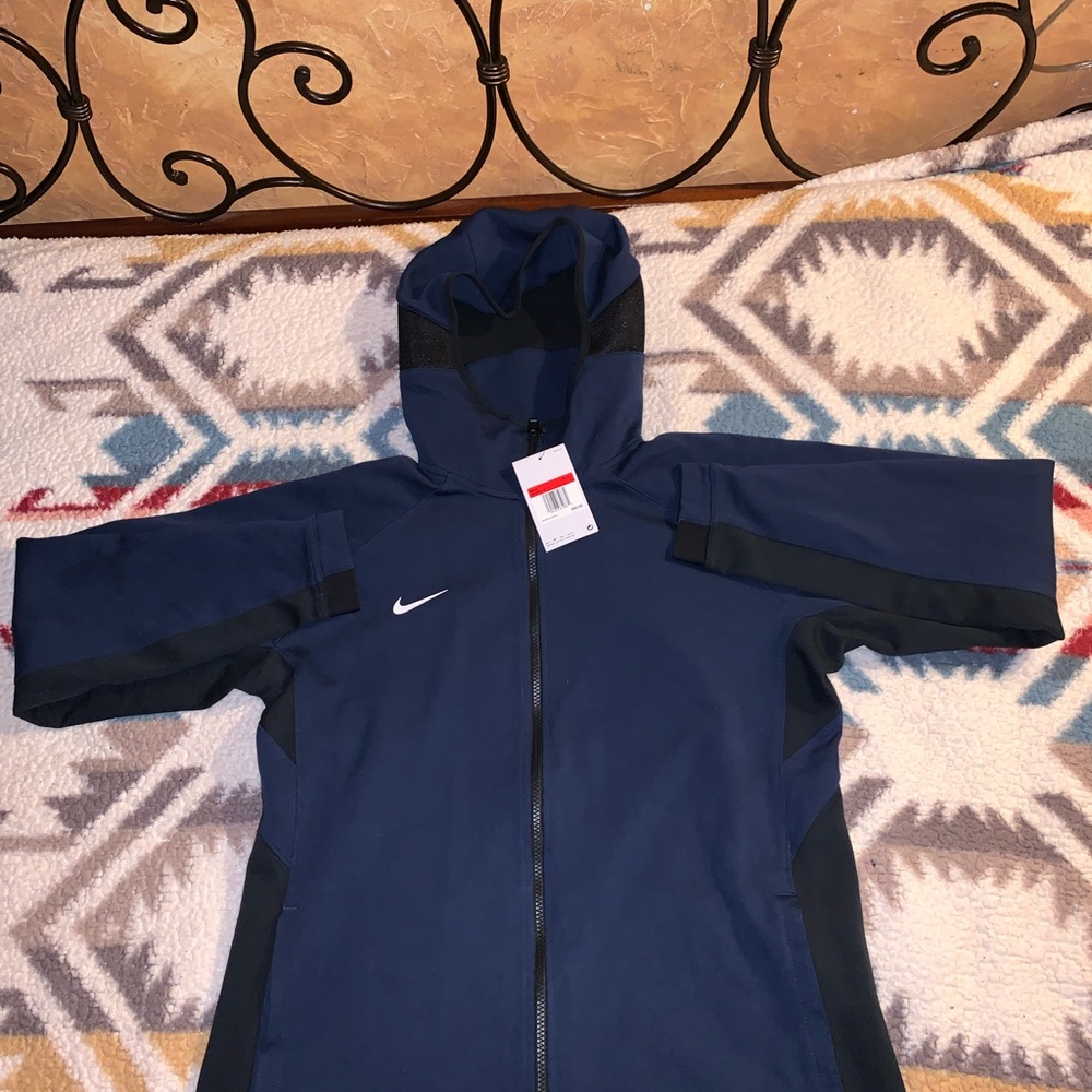 NWT Men’s Fleece Navy Blue Hooded Jacket